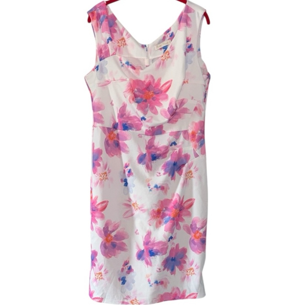 NWOT Belle Pogue Floral Pink and Purple Women's Dress